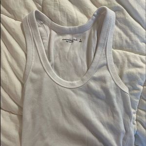 Abercrombie Soft A&F Rib White Tank
